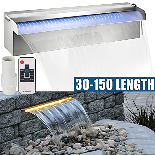 Cascade de piscine haut de gamme en acrylique transparent avec LED