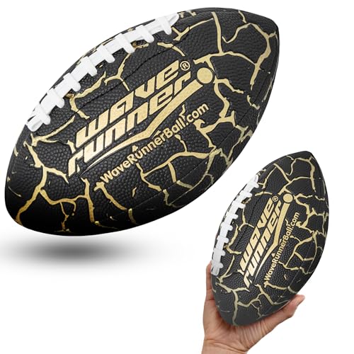 Wave Runner Grip It Waterproof Junior Size Football, 9.25 Size, Durable & Double Laced, Perfect for Beach Accessories, Kids Games, Pool Toys, Outdoor Games, All-Weather Indoor & Outdoor Play