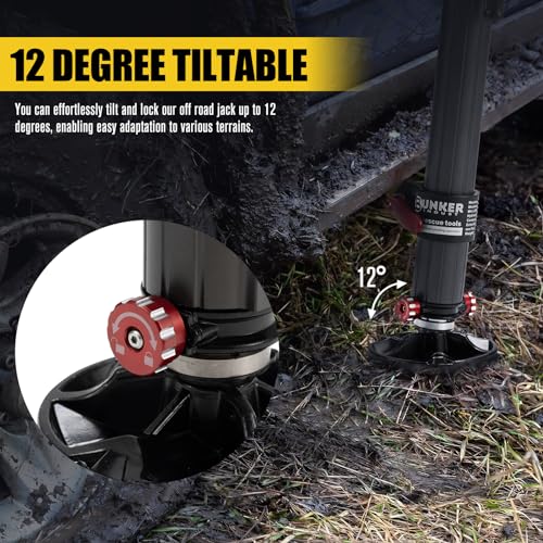 BUNKER INDUST Hydraulic Lift Jack, Powerful Offroad Recovery Jack Heavy Lifting Farm Jack with Lift Mate Storage Bag, 4,409lbs Capacity