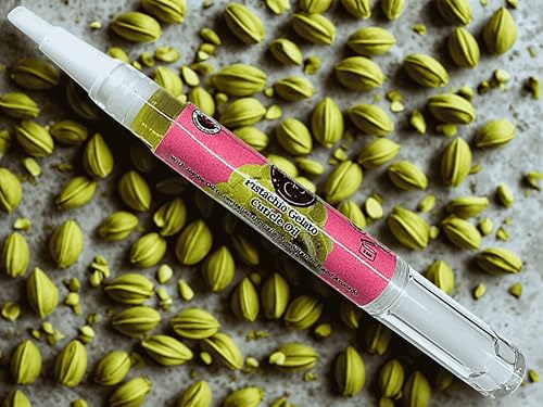 Pistachio Gelato Scented Cuticle Oil. 3ml. Natural Nail Care with Jojoba, Coconut, Avocado Oils & Vitamin E. Vegan & Cruelty Free. Easy Application. Moisturising, Nourishing, Conditioning. UK Made