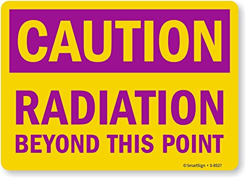 Panneau danger radiation SmartSign aluminium pour éviter les accès non autorisés