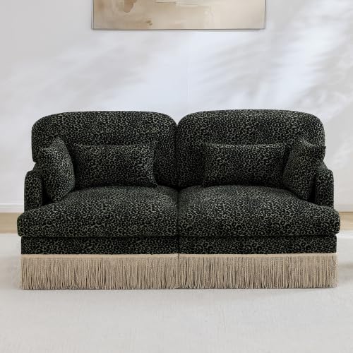 Homy Casa Loveseat Sofa, Modern Fashion Modular Sectional Couch Deep Seat for Living Room (Green)