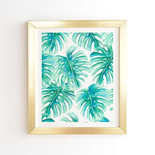 DENY Designs Jacqueline Maldonado Paradise Palms Wall Art, 19" x 22.4", Gold Frame