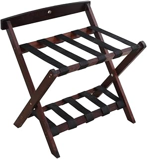 ZXLHBJOK Portaequipajes Portaequipajes, Portaequipajes Plegable para Sala de Estar, Portaequipajes de Madera Maciza para Hotel, Perchero para Ropa en el Dormitorio del Hotel (Color: Amarill