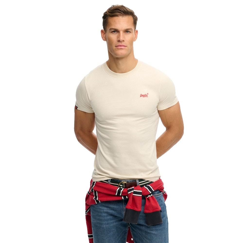 Superdry Men's Blanc T-Shirt Essential