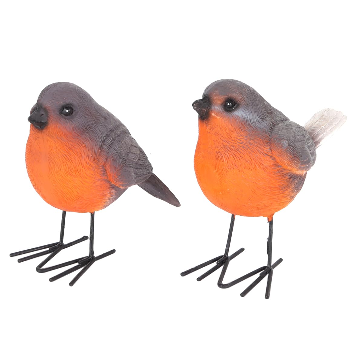 Rouge-gorge de jardin statues d'oiseaux poétiques pour égayer votre pelouse