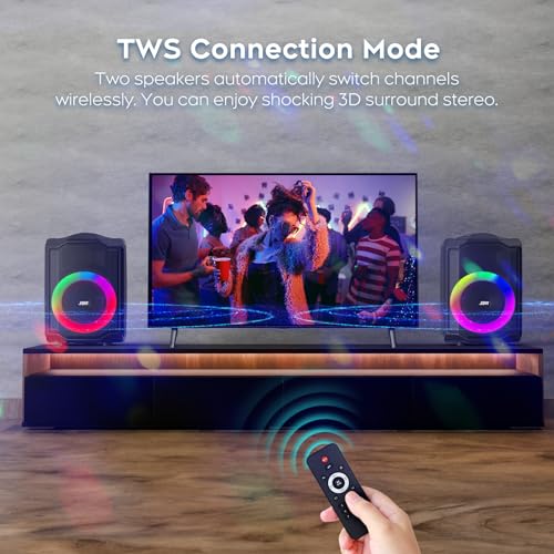 Karaoke Machine with 2 Microphones,Portable Bluetooth 5.3 Karaoke Speaker PA System with Echo Adjustment for Adults for Outdoor Events,Gatherings and Parties,Wedding Host, (Karaoke)