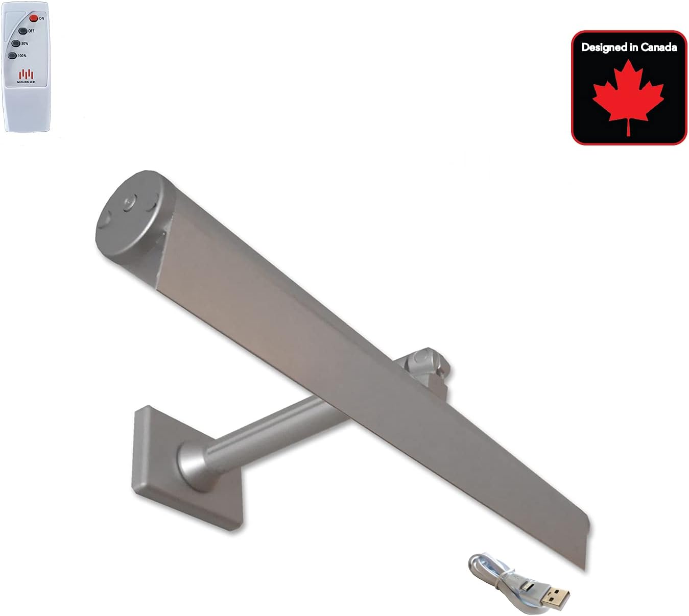 Flash Deals - 70% OFF Arm2Aim LED Lighting Rechargeable Art & Picture Light - Very Easy Install, Silver