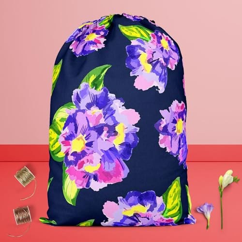 Image of ArtzFolio Watercolor Flower | Reusable Sack Bag | Bag for Gym, Storage, Vegetable & Travel