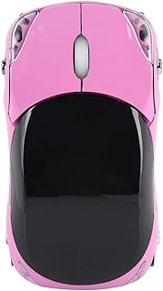 Car Mouse, 2.4G Wireless Mouse Optical Mouse Gaming Mouse for Mac, ME, PC, Tablet Gaming Office,1600DPI, Plug & Play (Pink)