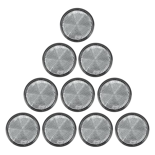 Image of 10 Pack White Self Adhesive Round Reflectors, E9 Approval Road Safety Stick-on Rear Reflectors for Trailer Caravan Truck Lorry or Agricultural Machines