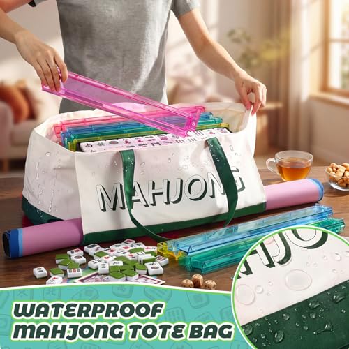 Bolsa impermeable para mahjong con bolsillo exterior 30 pulg miniatura 3