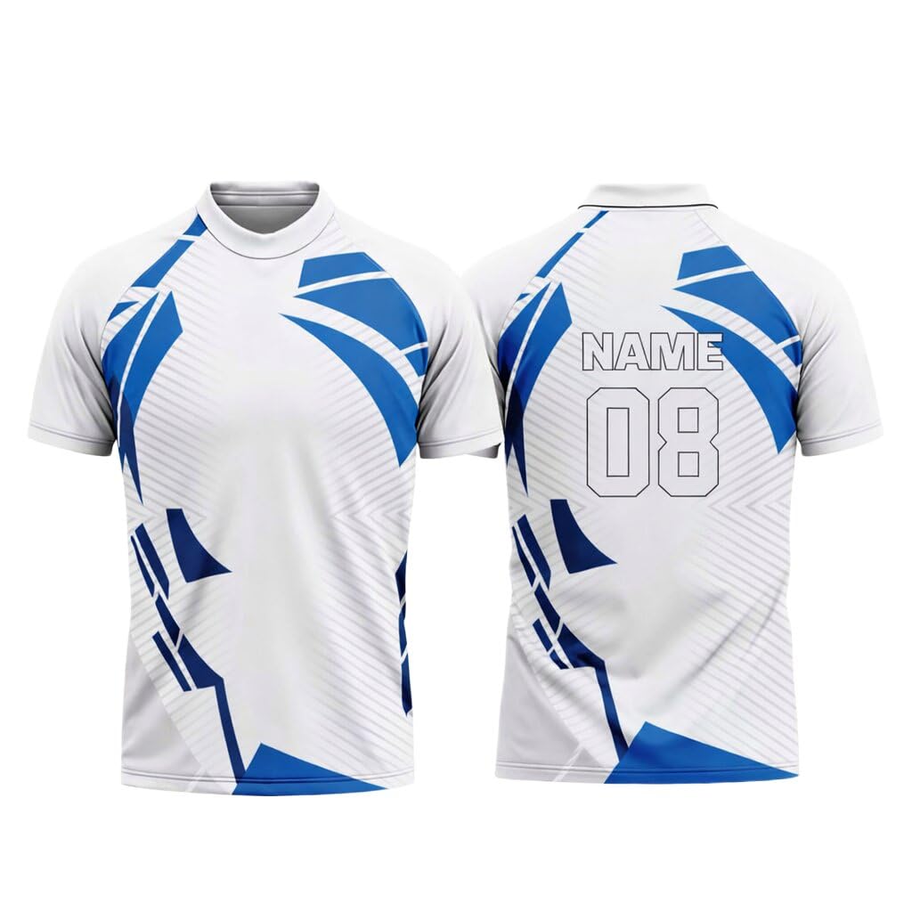 vendsy Custom Add Name and Number Lightweight Half Sleeves Cricket & Multi-Sports Jersey T-Shirt for Men & Boys (Small to XXL)-picture-11
