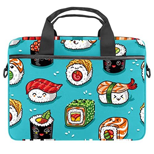 Sac ordinateur 13 à 14.5 pouces motif arbre en caoutchouc et design Sushi