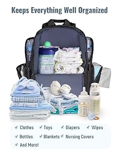 Mancro Diaper Bag Backpack, Dad Diaper Bag with 2 Side Insulated Pockets — photo 2 of 6