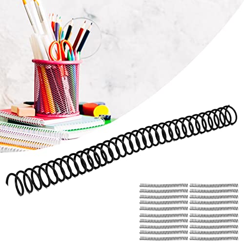 Bobinas de fichário espiral de plástico, bobinas de encadernação resistentes à ferrugem (preto)