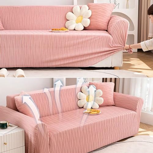 Housse de canapé extensible d'été en soie glacée lavable de 1 à 4 places