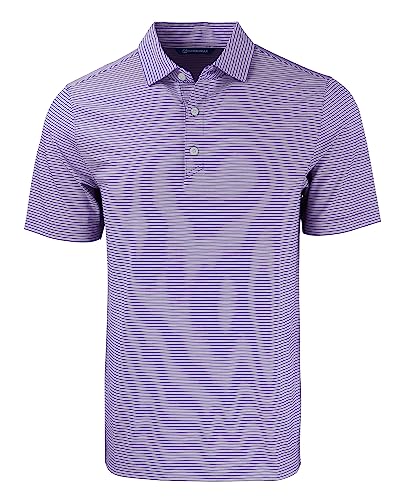 Cutter & Buck Forge Eco Double Stripe Stretch Recycled Mens Polo, College Purple/White, M