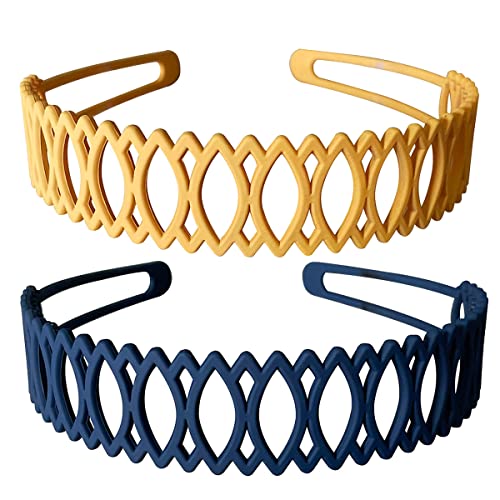 6Pcs Fashion Headbands For Women Girls 30Mm Wide Plastic Hair Headbands With Teeth Hair Hoops In Assorted Color For Hair #TOP4