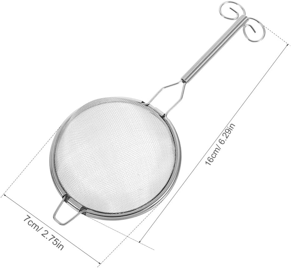 Stainless Steel Tea Strainer and Loose Tea Filter Spoon 7cm Fine Mesh Metal Infuser for Matcha and Leaf Cleaning Suitable for Home Brewing