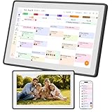 OWNCOZY 15.6' Digital Family Calendar Wall Planner, Family Command Center with Touch Screen Shared Schedules, Chore Chart To Do List Digital Photo Frame No Required Subscription, Black