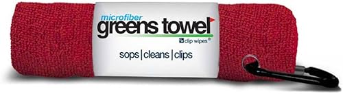 J&M Greens - Toalla de golf, color rojo