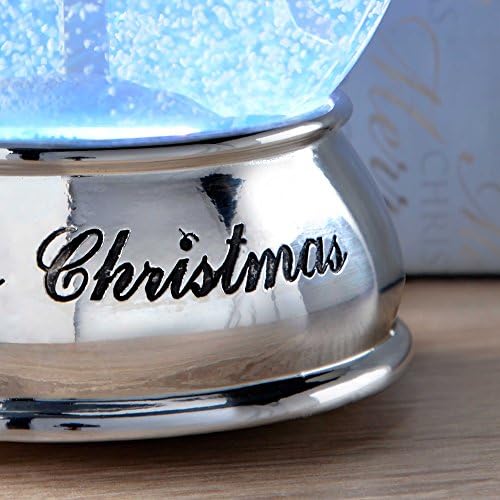 WeRChristmas Reindeer Colour Changing Snow Globe Christmas Decoration, 13 cm - Multi-Colour