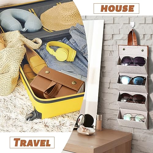 Image of Sunglasses Travel Organizer Case, Sunglasses Organizer Travel Case, Folding Sunglass Holder for Home