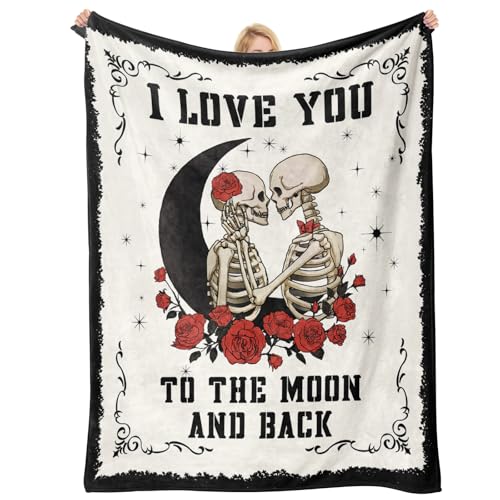 Funny Gothic Gifts for Him Her, Wedding Anniversary Blanket for
