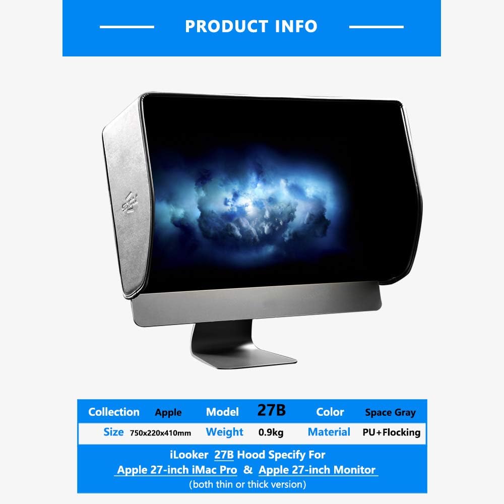 iLooker 27S 27インチ超狭い辺遮光フード 日除けフードサンシェード 71L+L8IffFL._UF894,1000_QL80_.jpg
