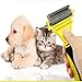 Pet Double Sided Grooming Dematting Comb Tool, 12+23 Teeth Dog Rake Comb, Pet Undercoat Knots Mates Tangled Hair, Safe with Rounded End Blades+ Extra Wide Head for Cats Dogs with Short/Long Hair