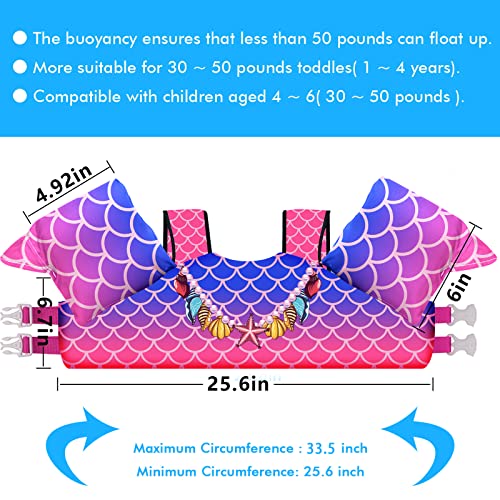 Chriffer Kids Swim Vest Life Jacket For 22-66 Pounds Boys And Girls, Toddler Floaties With Shoulder Harness Arm Wings For 2,3,4,5,6,7 Years Old Baby #TOP2