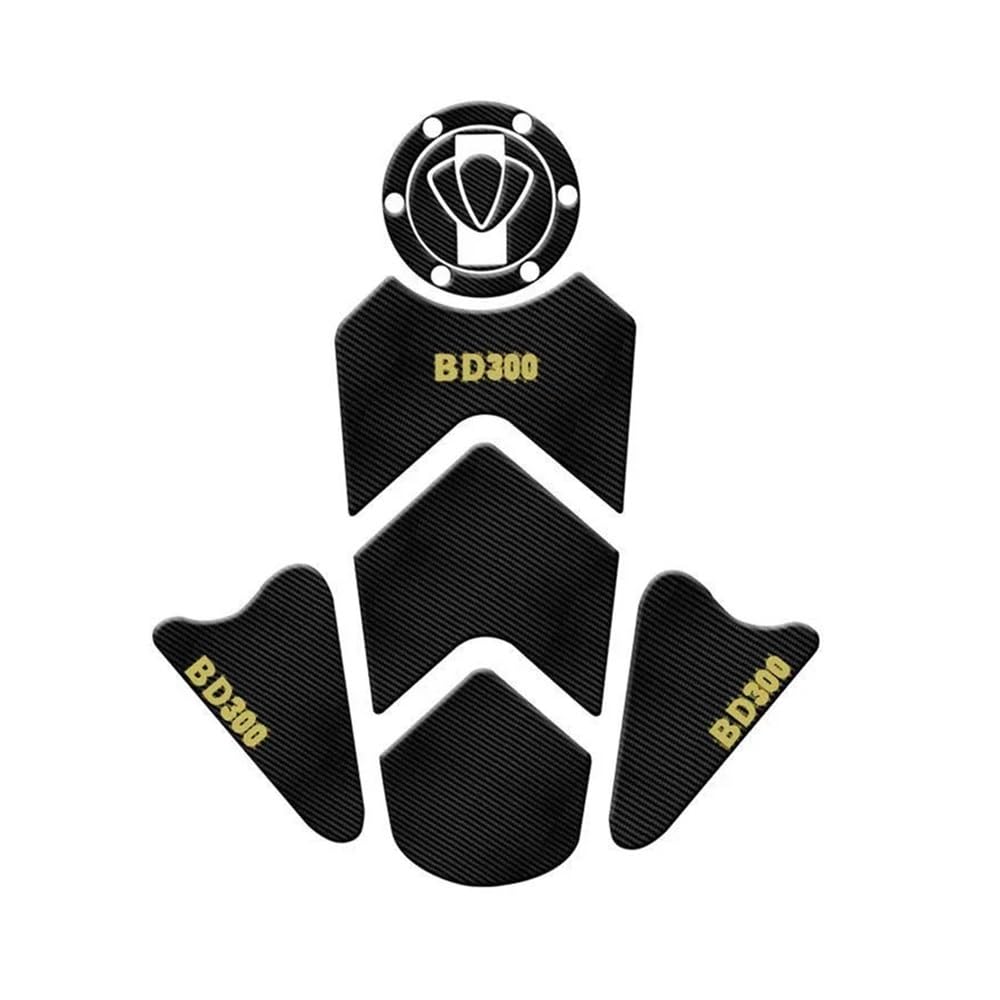 Motorcycle Fuel Tank Cap Sticker for Benda BD300 BD 300 Motorcycle Anti Slip Fuel Oil Tank Pad Protector Side Knee Grip Sticker Decoration Decal Pad