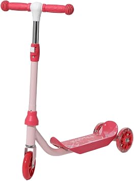 Three Wheel Scooter for Kids 2-5, Light Up Princess Scooters with Handleber-Steer, Adjustable Height Kick Scooters for Boys & Grils, Indoor and Outdoor Use