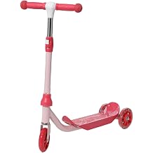 Three Wheel Scooter for Kids 2-5, Light Up Princess Scooters with Handleber-Steer, Adjustable Height Kick Scooters for Boys & Grils, Indoor and Outdoor Use