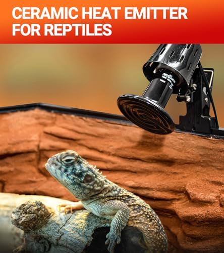 REPTI ZOO 100W Reptile Heat Lamp 2Pack Ceramic Heat — top-down angle highlighting key features