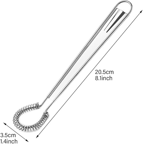 Miniatura 2 de Batidor de huevos, mini batidor de huevos de acero inoxidable, mini batidor de bobina de resorte, espumador de leche de mano, mezclador de café