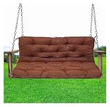 Cojines oscilantes de 2 plazas, cojines de repuesto impermeables con lazos for muebles de jardín, porche y patio al aire libre, cojines oscilantes Cojines para sillas ( Color : Dark brown , Size : 100