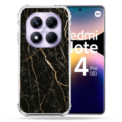 Coque Xiaomi Redmi Note 14 Pro 5G Cokitec marbre noir anti-fissure
