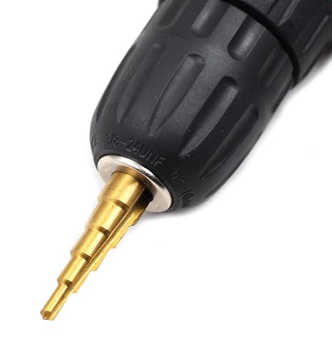 3 Pcs Large HSS Steel Step Cone Drill Titanium Bit Set Hole 4-12/20/32mm Dint for Metal Wood Drilling Hole Cutter