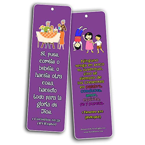 Spanish Powerful God Memory Verse RVR1960 Bookmarks (12-Pack)
