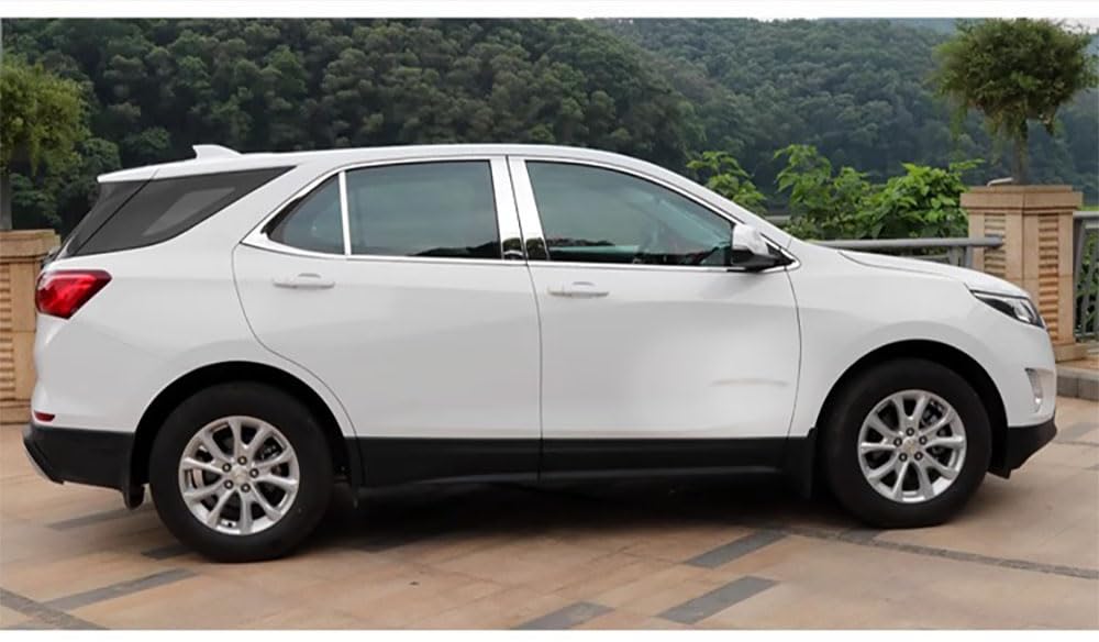 Car Accessories Fit for Chevrolet Equinox 2018-2024 Stainless Steel Window Strip Sill Molding Cover Trim 12PC Set — view 5