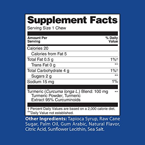 Healthy Delights 2056901 Naturals, Turmeric Curcumin Soft Chews thumb #2