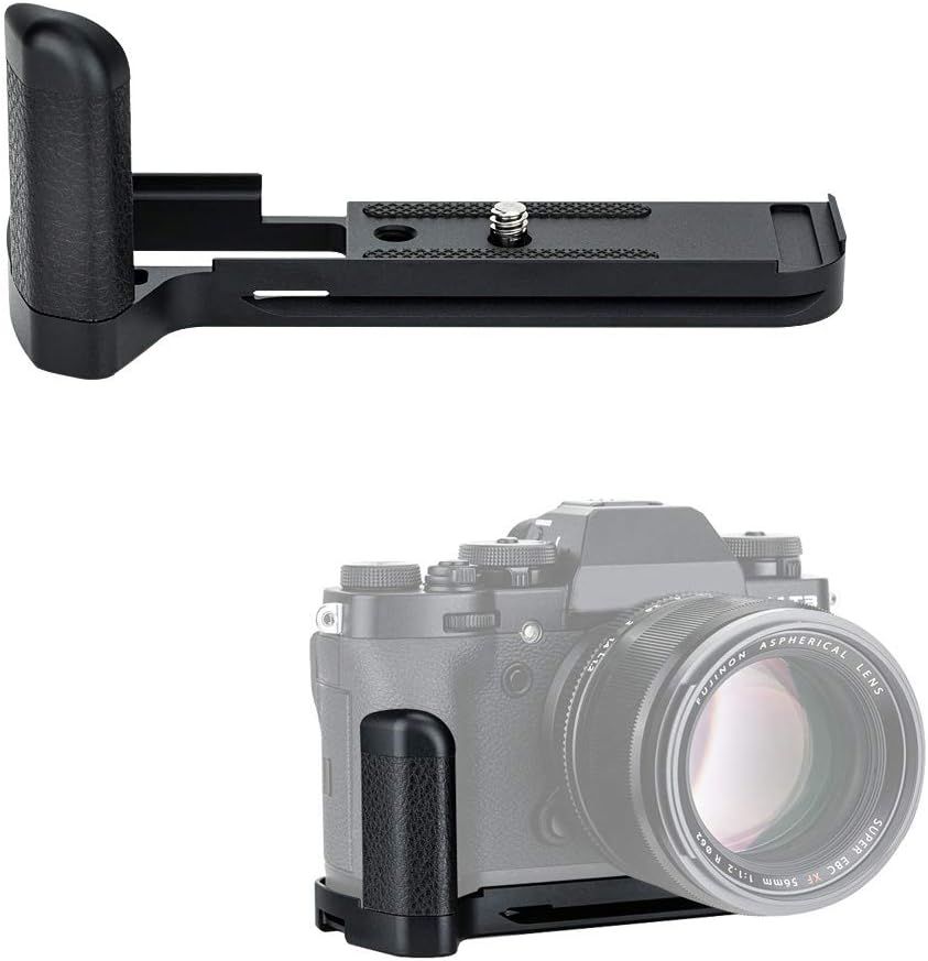 JJC Metal Hand Grip Quick Release Plate L Bracket Holder for Fujifilm X-T3 X-T2 Camera, Replaces Fuji MHG-XT3 MHG-XT2 Handgrip