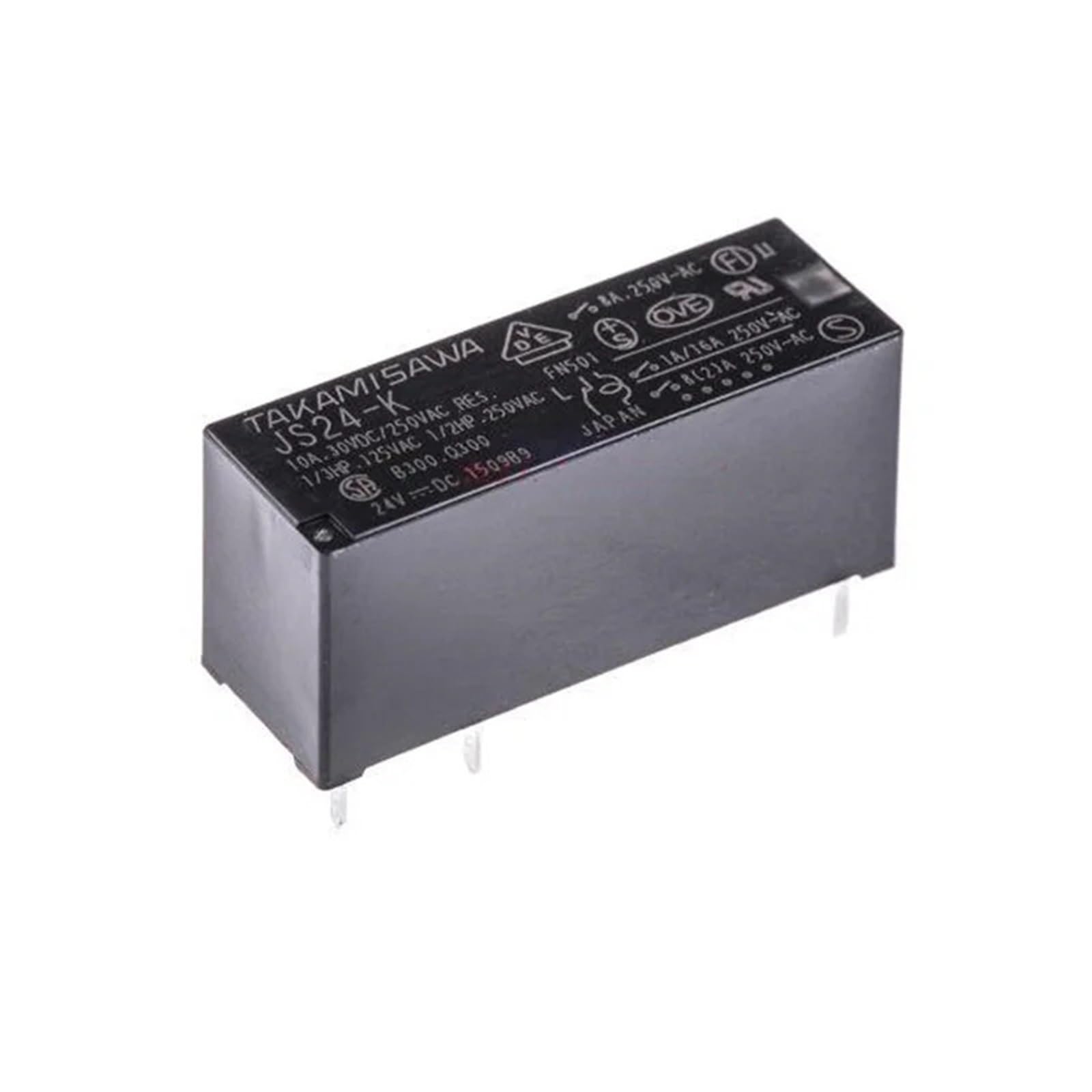 Kit 5 Relè Takamisawa JS-K - 5V, 12V, 24V - 5 Pin, 8A - Per Circuiti Di Potenza E Trasformazioni