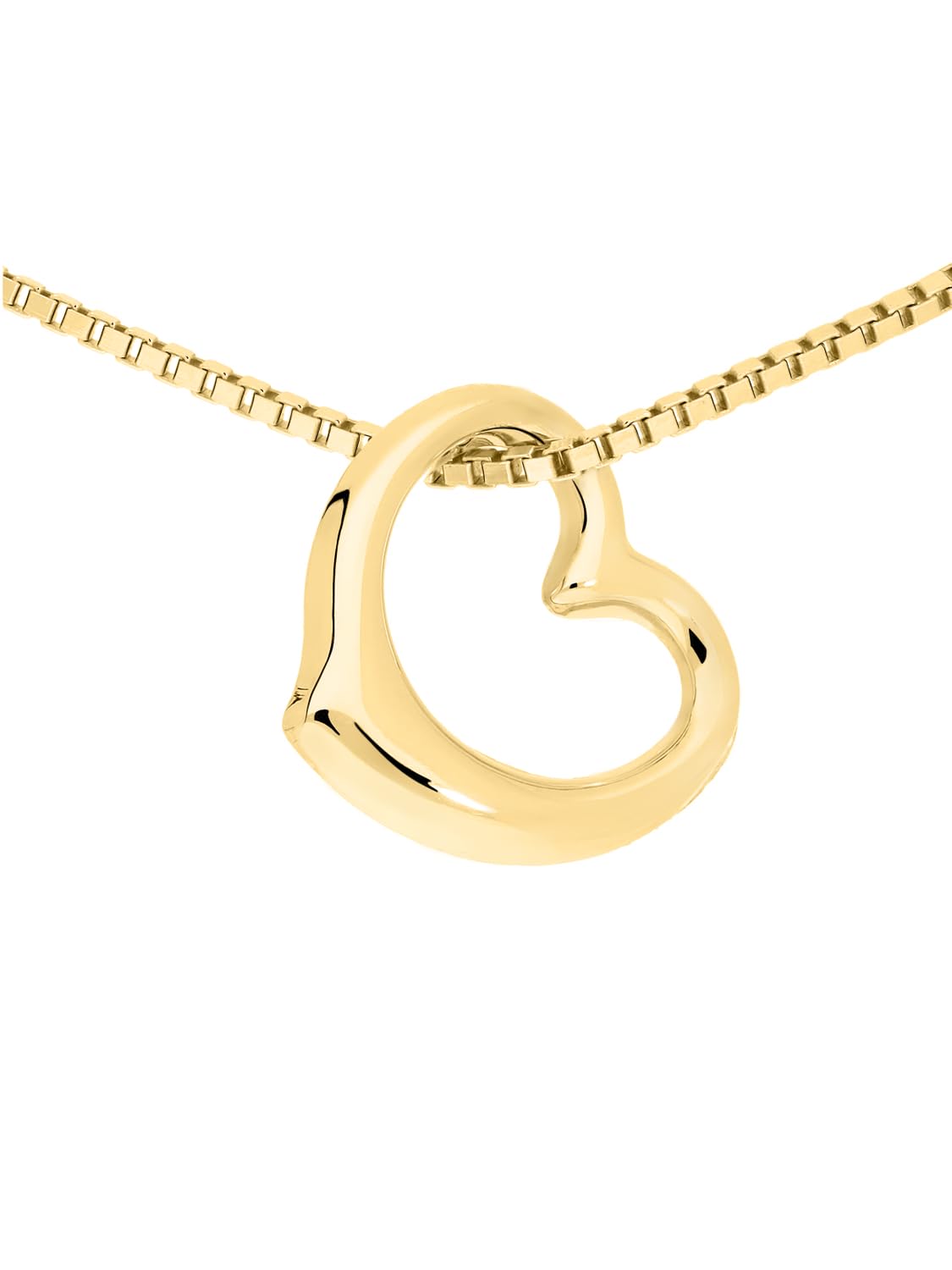 MyGold Ciondolo a forma di cuore Senza Catena, in oro giallo, 333/585/750 Oro (8/14/18 carati), 13 mm x 12 mm, a forma di cuore, collana Verity MOD-03921