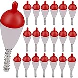 QualyQualy Fishing Float Bobbers 20PCS Hard ABS Floats Spring Bobbers with Oval Fishing Bobbers Set for Crappie Panfish Walleyes Fixed Bobbers