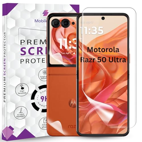 Image of 2 Pack Unbreakable Membrane Screen Protector Guard Compatible For Motorola Razr 50 Ultra /Razr 60 Ultra, 6.9 Inch | Hydrogel Front & Back Membrane Ultra Smooth Touch, fingerprint working