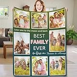 Custom Blanket with Picture Made in USA Personalized Blanket with Photo Collage Throws Picture Blanket Gift for Husband Wife Girlfend Boyfriend Mom Dad for Father Day Mother Day Christmas Day Gift