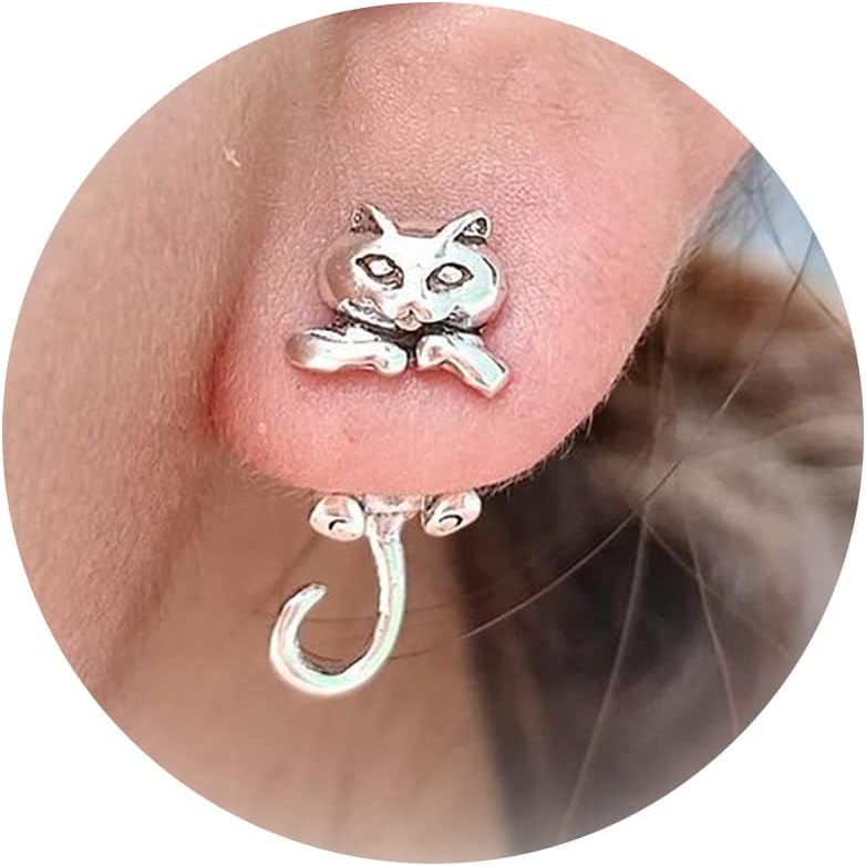 Stocking Stuffers for Teen Girls Cat Earrings Jewelry for Women Cute Stuff Unique Christmas Gifts Fun Frog Animal Earrings Holiday Gift White Elephant Gifts